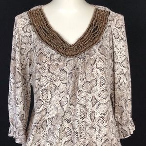 CDW Creative Design Works Inc Beaded Blouse